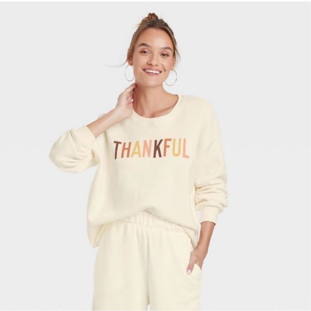✨Thankful sweatshirt by Grayson threads Sz Large✨